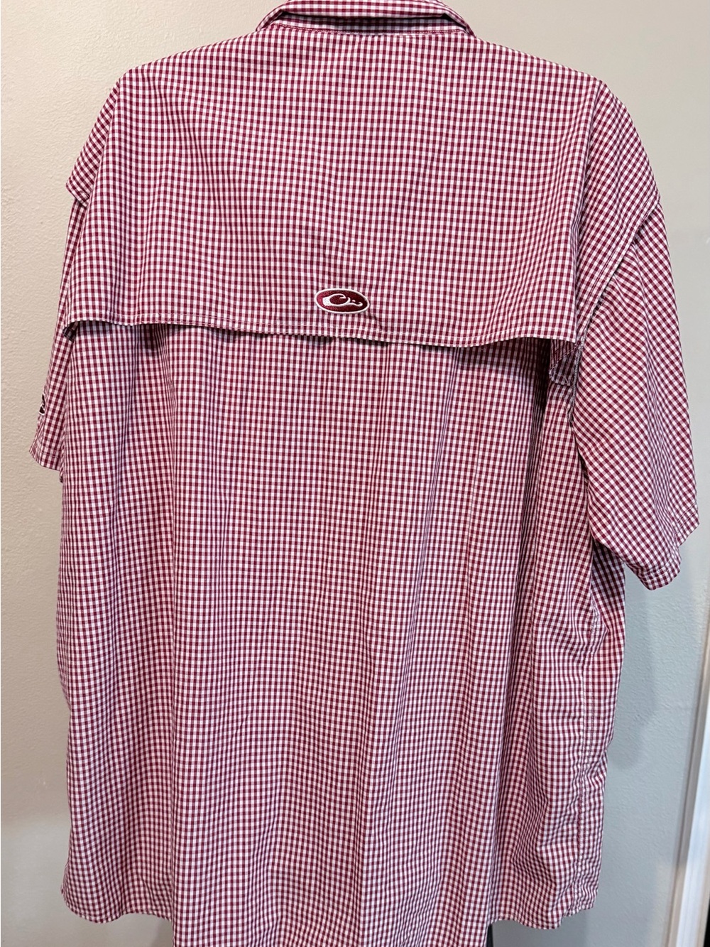 Drake Waterfowl Clothing Co. Men's Red Gingham Short-Sleeve Button Shirt 3XL